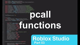 Pcall Functions  Roblox Studio scripting tutorial part3 [upl. by Anitsyrk627]