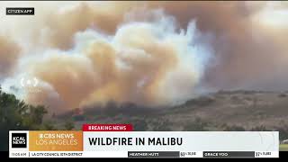 Broad Fire in Malibu burns near Pepperdine University [upl. by Ahsimit]