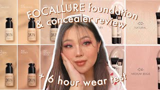 FOCALLURE SKIN EVOLUTION FOUNDATION  BIG COVER CONCEALER REVIEW  6 HOUR WEAR TEST [upl. by Bank]