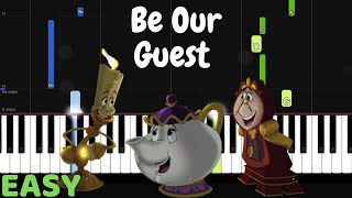 Be Our Guest  EASY Piano Tutorial  Tunes With Tina [upl. by Ahsotan]