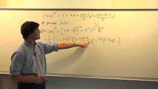 Binomial Series Expansion pt1 Prof Alastair Rucklidge [upl. by Niobe]