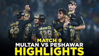 Full Highlights  Multan Sultans vs Peshawar Zalmi  Match 9  HBL PSL 9  M2A1A [upl. by Hsejar]