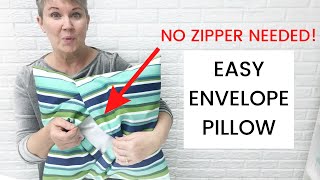 Envelope Pillow Cover Tutorial  Fast and Easy Sewing Project [upl. by Tutankhamen]