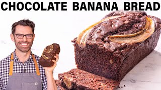 Easy Chocolate Banana Bread Recipe [upl. by Androw]