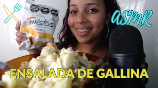 ASMR  comiendo ENSALADA DE GALLINA VENEZOLANA [upl. by Trebornhoj]