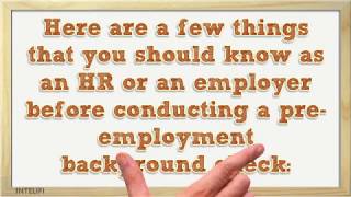 Preemployment Background Check Guidelines to Follow [upl. by Nannarb887]