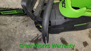 Greenworks Warranty Any Good My 80v Greenworks Chainsaw Stopped Working only Clicks [upl. by Gypsie]