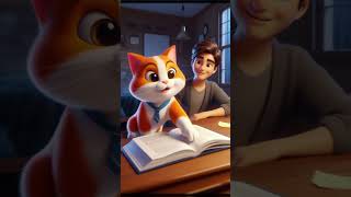 Whiskers Cat as a Study Buddy cat shorts feedshorts ai husky shortsvideo whiskers [upl. by Childs]