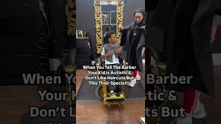 Weighted Cape for Autism Haircuts 🤔 Does it work autism sensoryprocessingdisorder barbershop [upl. by Riem]