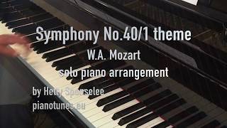 Mozart  Symphony No 40 1st Mov for piano solo Hetty Sponselee for Pianotunes [upl. by Dercy]