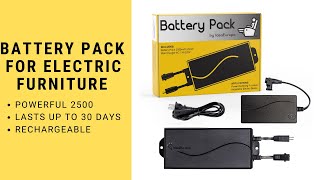 How to Install and Use a Battery Pack for Reclining Furniture with Charger  Rechargeable Power Pack [upl. by Brosine]