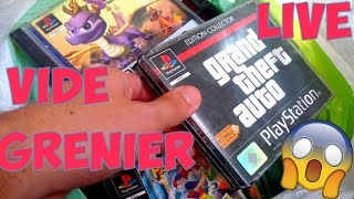 VIDE GRENIER LIVE  GROSSE RENTRÉE PLAYSTATION 1 POUR LE FULLSET  05082017 [upl. by Mojgan]