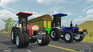 Swaraj 855 Tractor Rescue Farmtrac 60 4x4 with Bigg Trolley  The Mobile Gamer [upl. by Eleahcim]