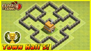 Clash of Clans  DEFENSE STRATEGY  Townhall Level 5 Trophy Base Layout TH5 Defensive Strategies [upl. by Ardnaek628]