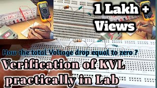 Verification of KVL in laboratory  practically verification of kvl  Kirchhoffs laws  reddaiah [upl. by Aneetak]