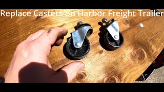 Replace Harbor Freight Haul Master Trailer Caster Wheel [upl. by Zeiler391]