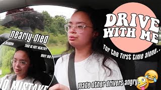 DRIVE WITH ME FIRST TIME ALONE big mistake [upl. by Heidt]