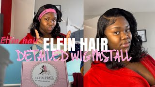 WATCH ME DO MY HAIR  Super Double Drawn Bob Wig FtELFIN HAIR [upl. by Chuck]