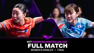 FULL MATCH  Miwa Harimoto vs Satsuki Odo  WS F  WTTMontpellier 2024 [upl. by Cummine882]