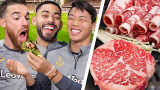 Wolves Players try Korean BBQ for the first time [upl. by Cherian592]