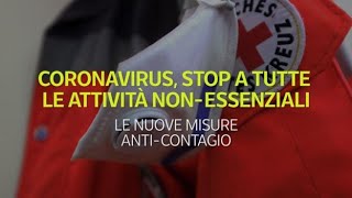 Coronavirus stop a tutte le attività non essenziali [upl. by Cahan837]