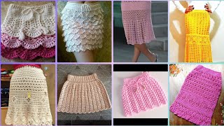 Very attractive trendy crochet Long skirts design ideas for 2024 [upl. by Gnouc]