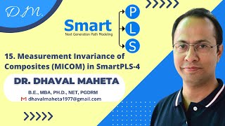 15 Measurement Invariance of Composites MICOM in SmartPLS4  Dr Dhaval Maheta [upl. by Bradford287]