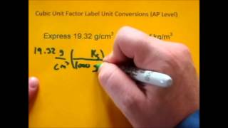 Cubic Unit Factor Label Conversions gcm3 to kgm3 [upl. by Warren]