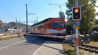 Bahnübergang Huttwil CH  Swiss Railroad Crossing [upl. by Casandra]