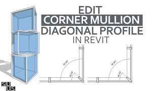 Edit Curtain Wall Corner Mullion In Revit Diagonal Mullion Profile [upl. by Adnof814]