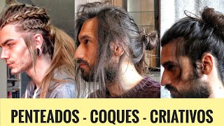 Penteados e CoquesSamurai para Cabelo Grande Masculino [upl. by Shirlene]