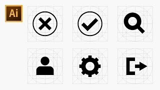 How to Draw Icons Using Grid  Adobe Illustrator [upl. by Ecnarret]