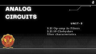 32110 Chebyshev filter characteristics  EC405 [upl. by Nylek]