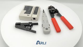 ARLI Werkzeug Set 4 in 1 für Netzwerk und Telefoninstallation [upl. by Downall]