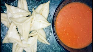 Veg Rava Momos Recipe  Spicy Chutney  मोमोस बनाने का आसान तरीका vegmomos redchutney [upl. by Hcirdeirf630]