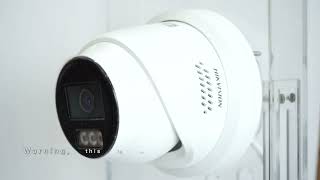 Hikvision DS2CD2347G2LSUSL 4 MP ColorVu Strobe Light and Audible Warning Turret Network Camera [upl. by Doig784]