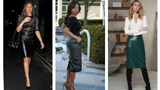 Trending ultra and brilliant leather pencil skirts fashion [upl. by Fancy]