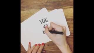 Brush Lettering YOU amp ME Valentines Day Special [upl. by Amery]