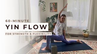 60minute yin yoga FLOW for strength amp flexibility FOR HIKERS [upl. by Aixela289]