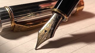 ASMR PLATINUM STERLING SILVER Japanese Fountain Pen Writing 銀無垢万年筆 HD [upl. by Naenaj825]