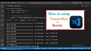 how to setup keras and tensorflow in vs code using python [upl. by Maddox]