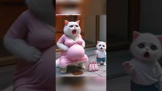 cat about to give birth🐱 family cat cute shortsfeed [upl. by Yvad229]