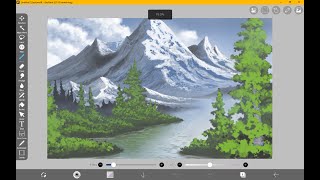 Ibis Paint X Landscape painting  Ibis Paint X tutorial For Beginners [upl. by Ares]