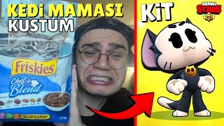 KİT ÇIKARTANA KADAR KEDİ MAMASI YEDİM KUSTUM Brawl Stars [upl. by Middle]