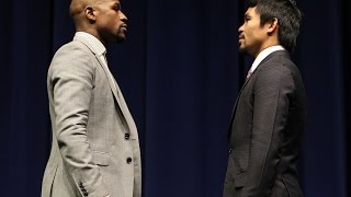 Mayweather vs Pacquiao Face Off [upl. by Bettye]