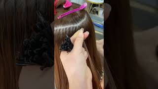 🚀🚀Very Simple UTip Installation Technique  Hair Extension Install  Trendy Hairstyle [upl. by Ariaet]