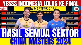 WOW SABARREZA VS CHINA‼️Hasil Lengkap Semua Sektor Semifinal LiNing China Master Hari ini [upl. by Gnouc]