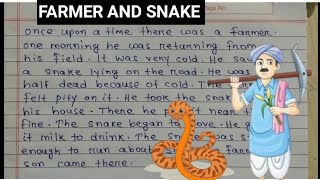 English Moral Story  English Panchatantra story  Farmer and Snake story Englishmoralstory [upl. by Horne624]