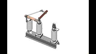 CUCHILLA APERTURA VERTICAL MEDIA TENSIÓN ANIMACIÓN SOLIDWORKS [upl. by Hollington]