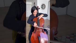 How to Play Like Wednesday Paint it Black cello wednesday [upl. by Budding]